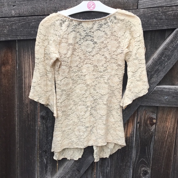 Vintage 90's Bebe floral lace wrap top - Picture 4 of 15
